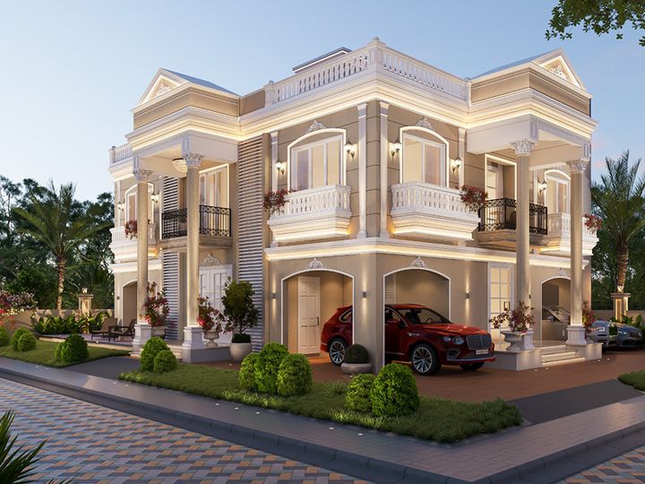 Ultra Luxury Palace Villa elevation (artist's impression)